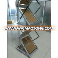 Acrylic aluminum pull up stand for brochure catalog holder stand