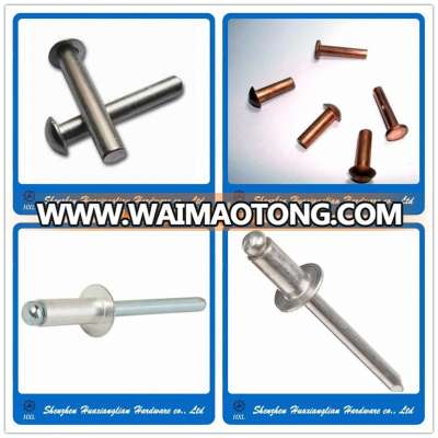 Different Types Of Stainless Steel Brass Solid Rivet Din 7337 Aluminum Blind POP Rivet