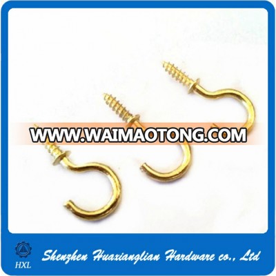 Brass Plated Hook Screw Nail